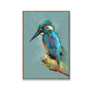 Kingfisher Brushed Print